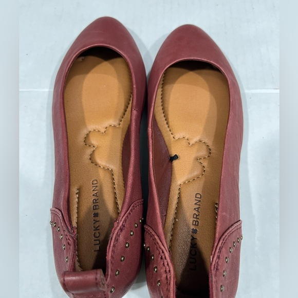 LUCKY BRAND LEATHER STUDDED BALLET FLAT NEW - Picture 6 of 11